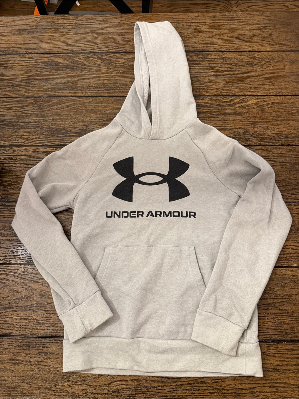 Under Armour grey Pullover Hoodie with Black Logo